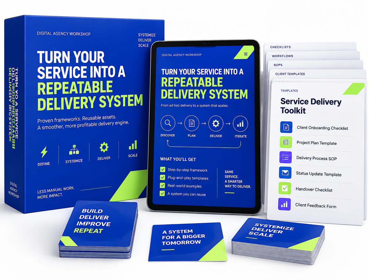 Turn Your Service Into a Repeatable Delivery System digital resource mockup