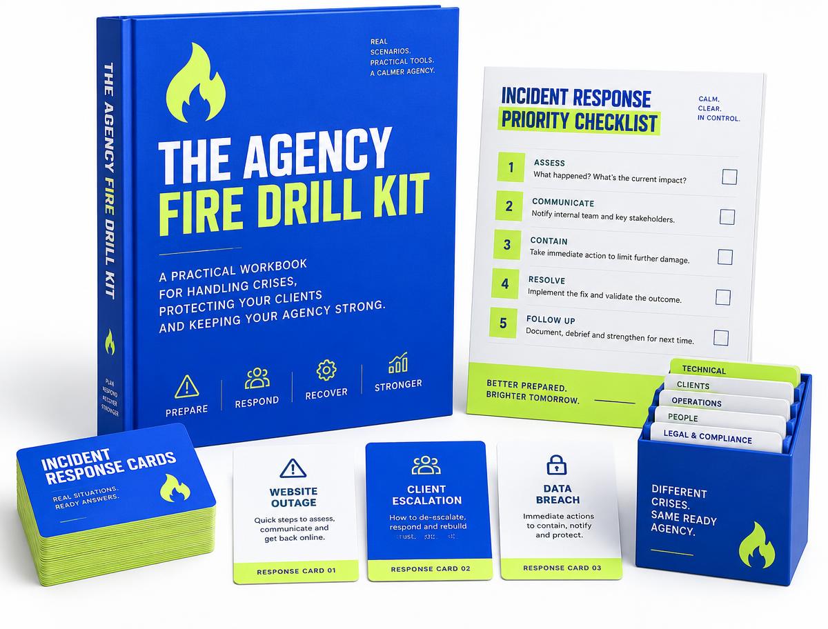 The Agency Fire Drill Kit digital resource mockup