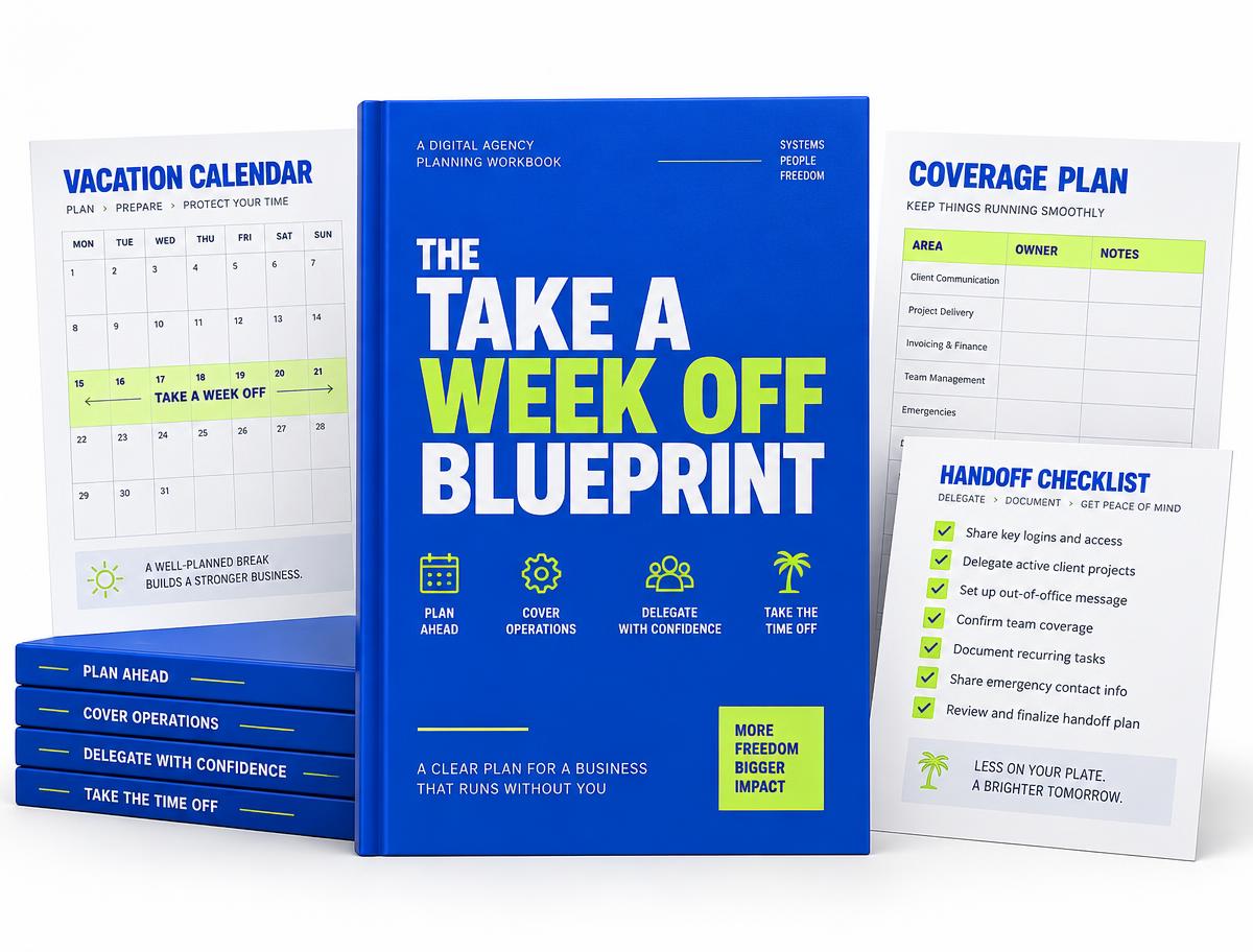 The Take a Week Off Blueprint digital resource mockup
